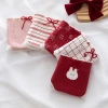 Strawberry cute rabbit black ear-trimmed bright red threaded girls' underwear, pure cotton crotch mid-waist students' underwear for girls Application Scenario